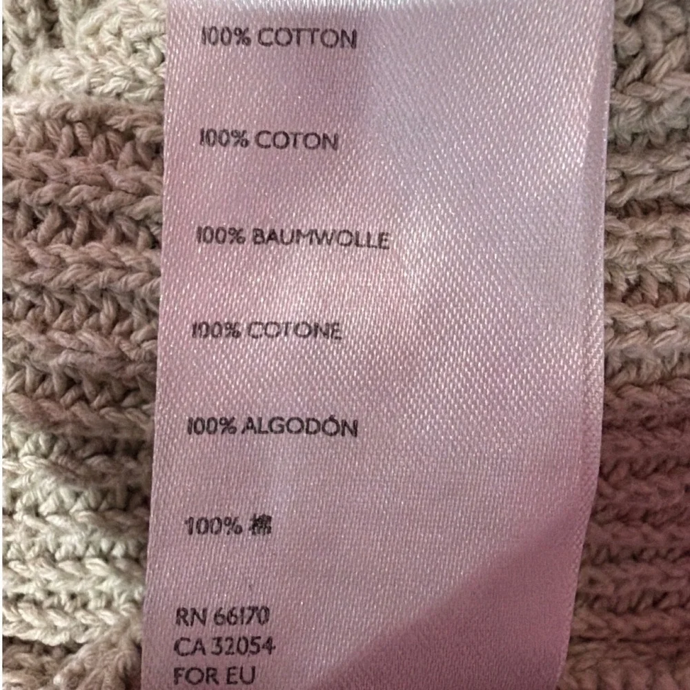 Free People FP Beach Tan Beige Ribbed Cotton Mock Neck Sweater‎ Vest Small